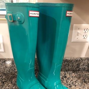Size 8 Teal Hunter Boots